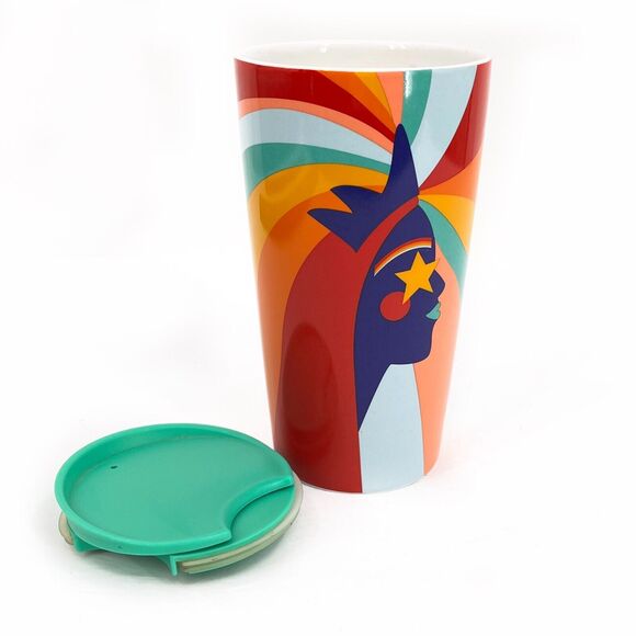 Starbucks 2020 Pride Siren Rainbow 12oz Ceramic Travel Tumbler Mug with Lid - Picture 4 of 8